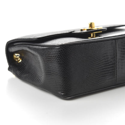 Chanel Lizard Mini Square Flap Black 6 of 11