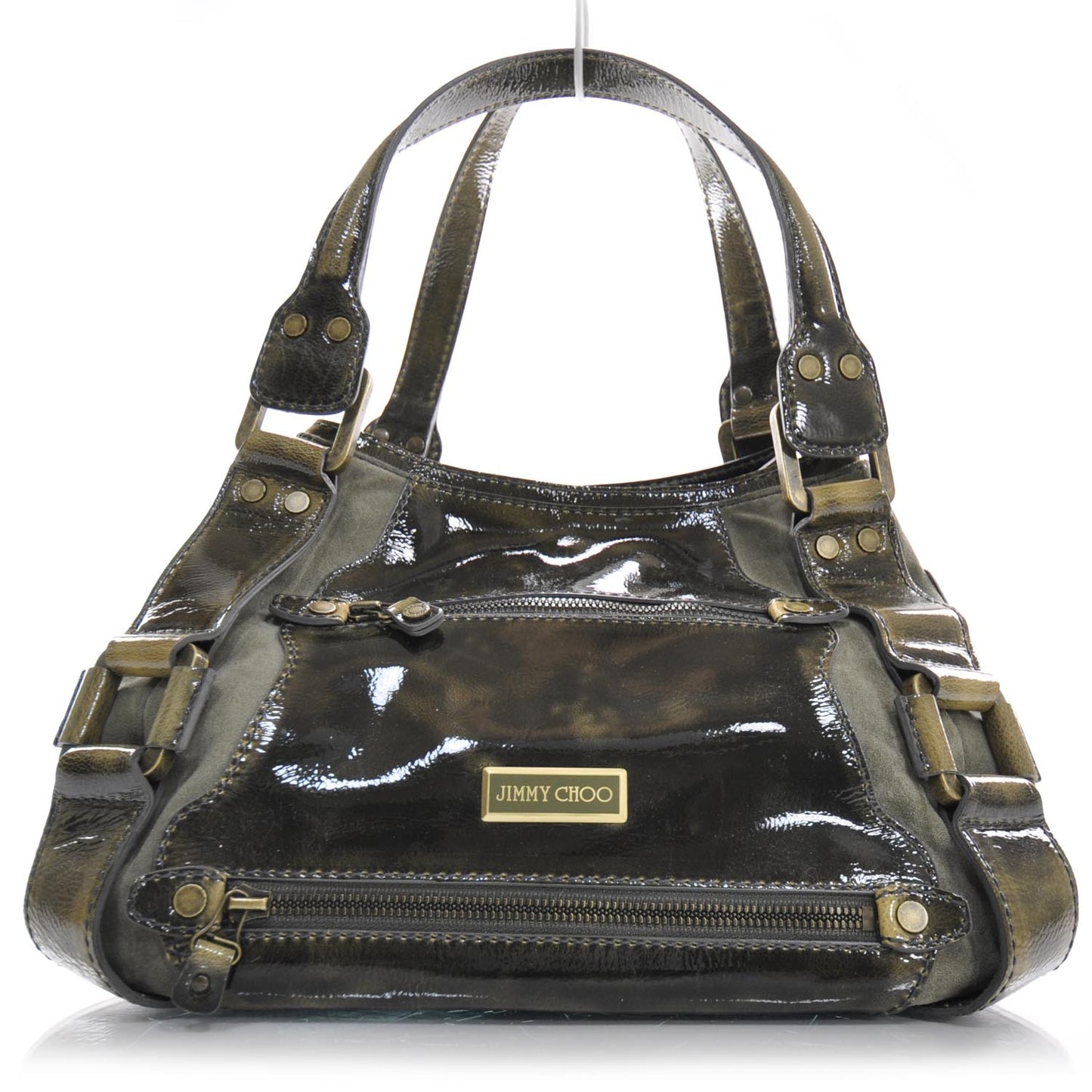 Liquid Patent Leather and Suede Mahala Sage
