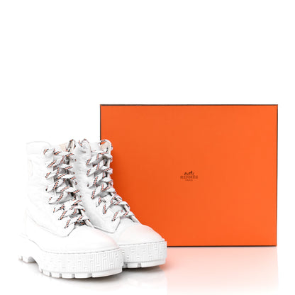 Hermes Calfskin Parachute Fresh Ankle Boots 38.5 White 12 of 12