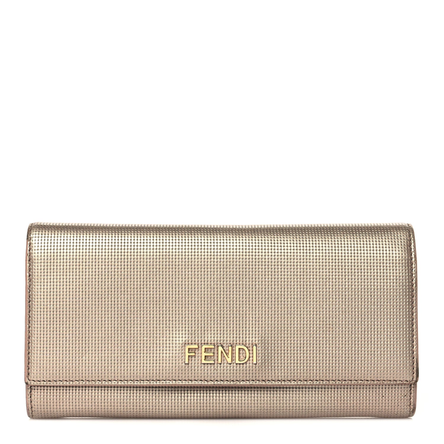 Fendi Vitello Birkin Logo Continental Wallet Rame 1 of 14