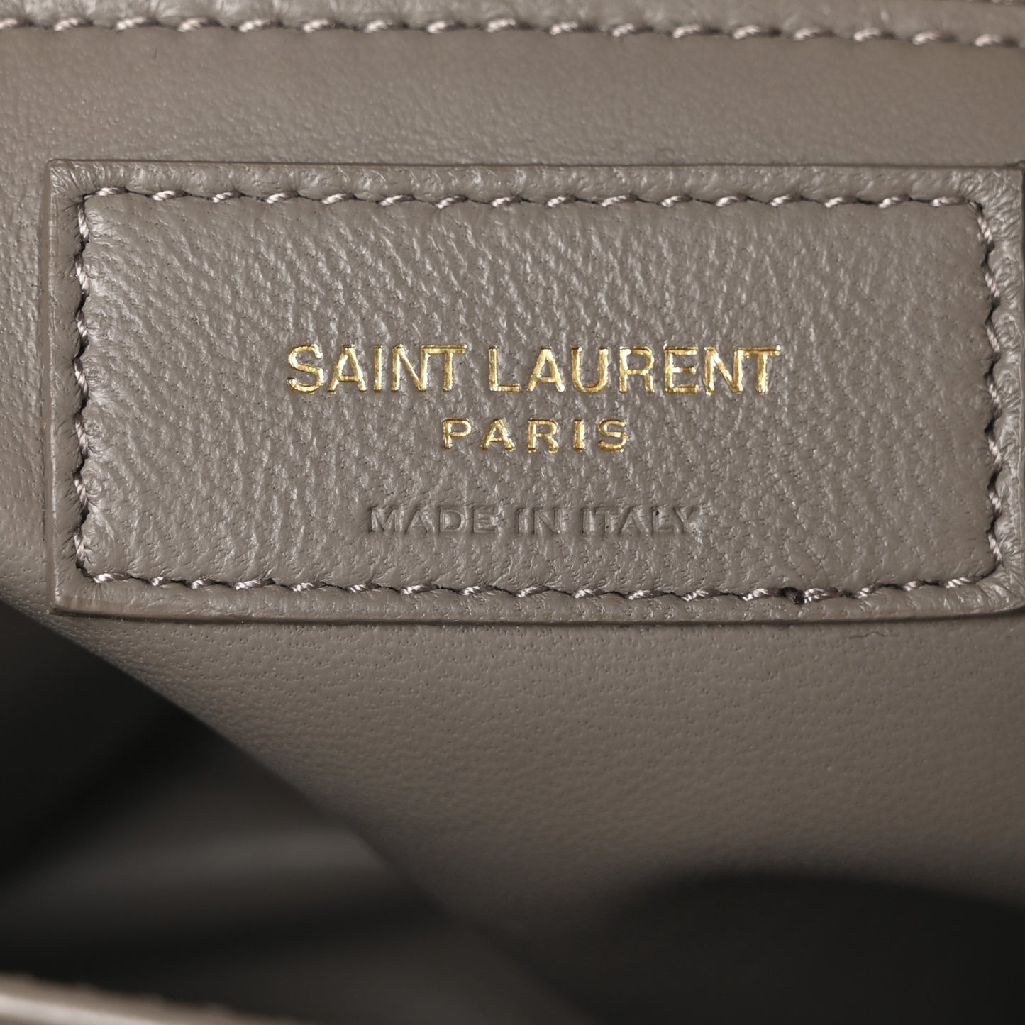 Smooth Calfskin Le Maillon Satchel Greyish Brown