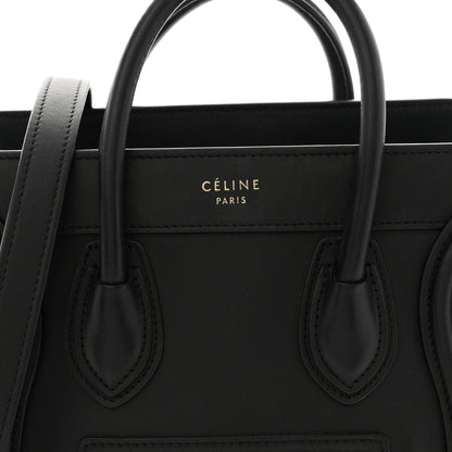 Celine Smooth Calfskin Nano Luggage Black 8 of 11