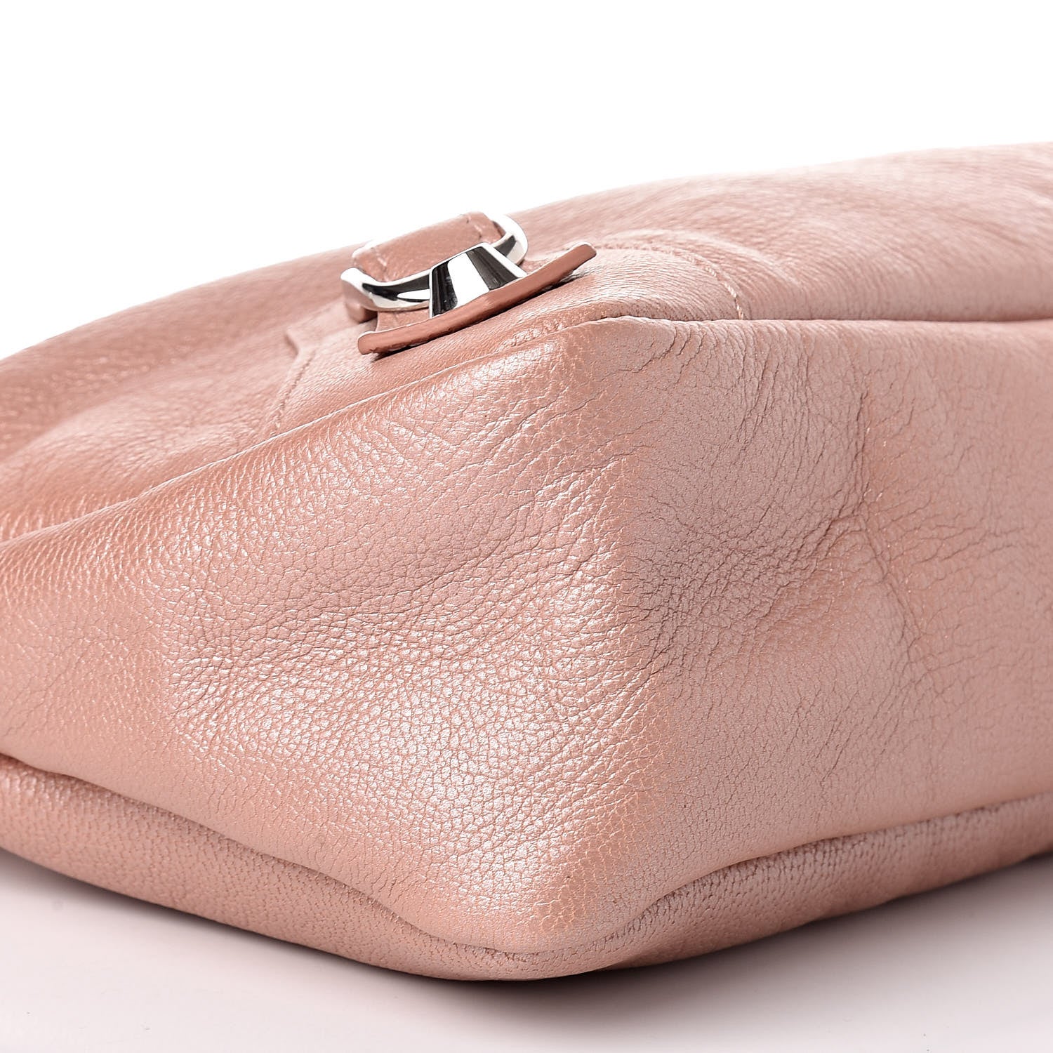 Balenciaga Chevre Classic Silver Hardware Premier Clutch Rose 6 of 11