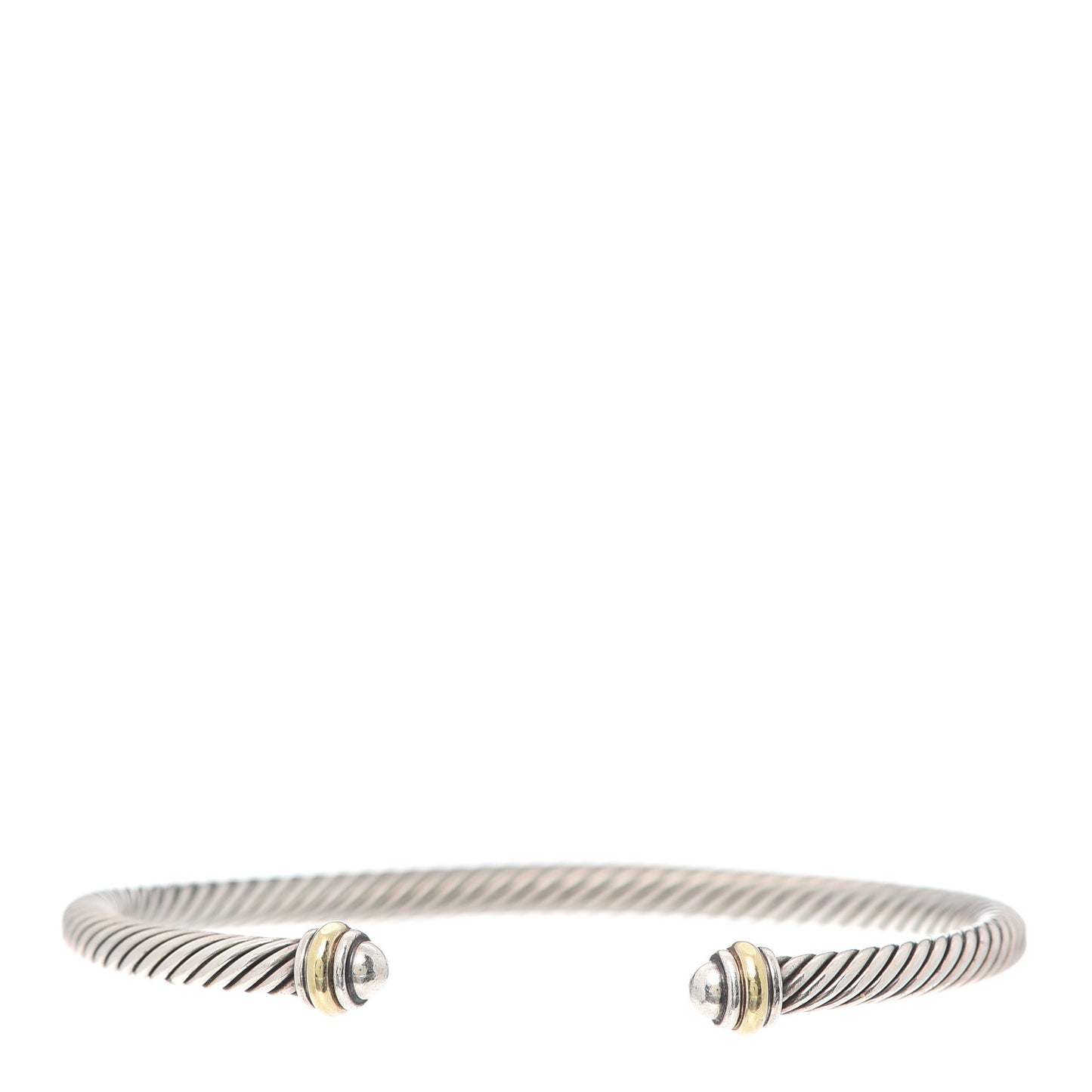 Sterling Silver 18K Yellow Gold 4mm Cable Classics Bracelet