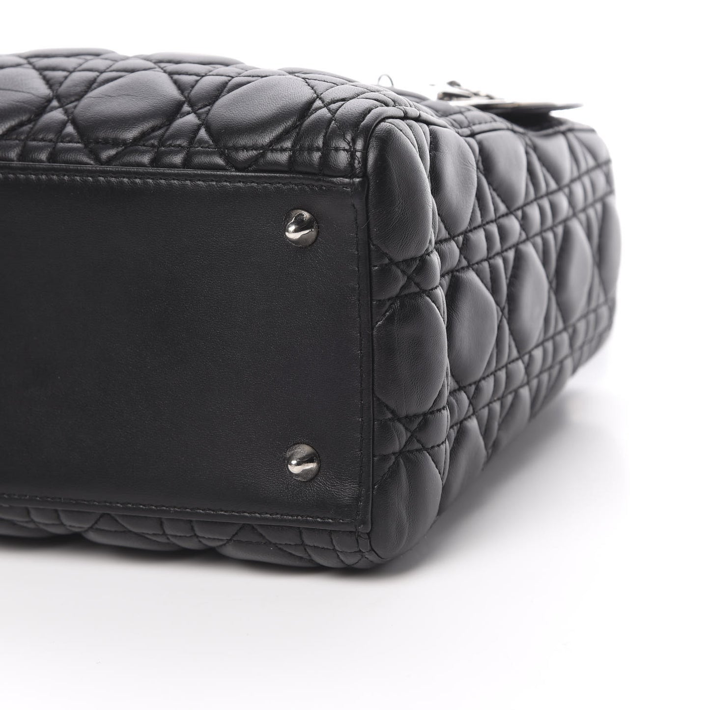 Lambskin Cannage Medium Lady Dior Black
