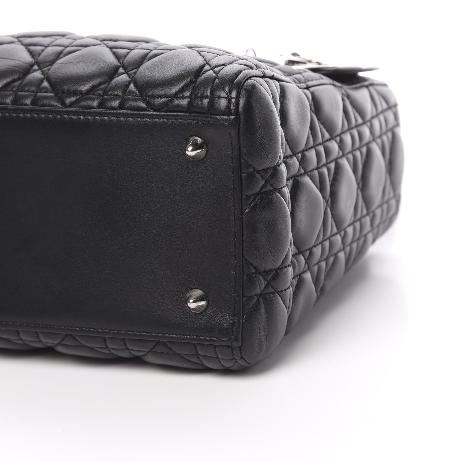 Christian Dior Lambskin Cannage Medium Lady Dior Black 11 of 11