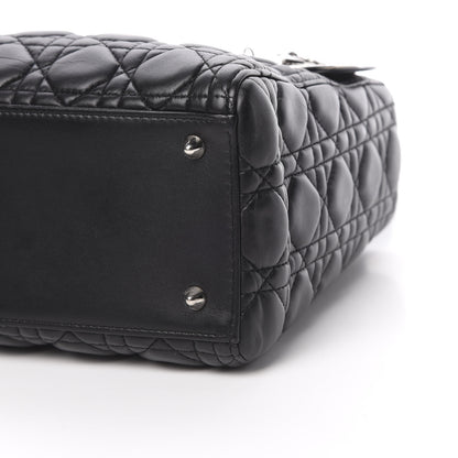 Christian Dior Lambskin Cannage Medium Lady Dior Black 11 of 11