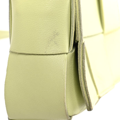 Bottega Veneta Lambskin Maxi Intrecciato Extra Mini Cassette Crossbody Bag Lemon Washed 9 of 9