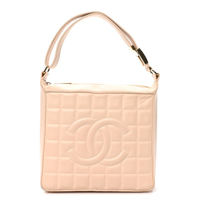 Chanel Lambskin Chocolate Bar Quilted Small Shoulder Bag Beige 1 of 10
