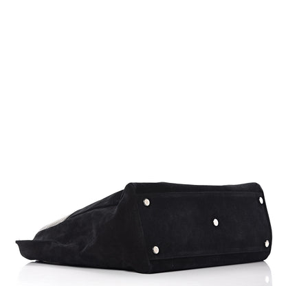 Saint Laurent Calfskin Suede Studded Reversible East West Shopping Tote Black 5 of 15