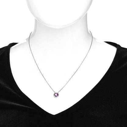 David Yurman Sterling Silver Amethyst 8mm Petite Chatelaine Pendant Necklace 2 of 4