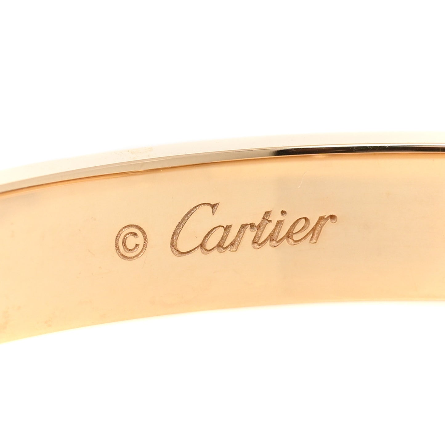 18K Yellow Gold 4 Diamond LOVE Bracelet 17