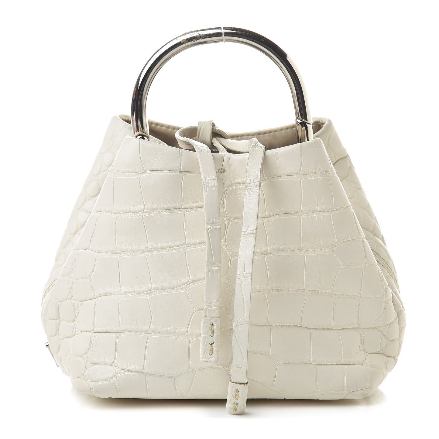 Crocodile Clutch White