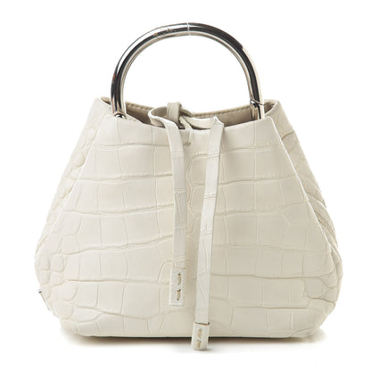 Prada Crocodile Clutch White 1 of 8