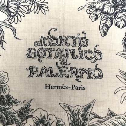 Hermes Cashmere Silk All 'Orto Botanico Di Palermo Shawl 140 Vert Loden Naturel Encre 2 of 4