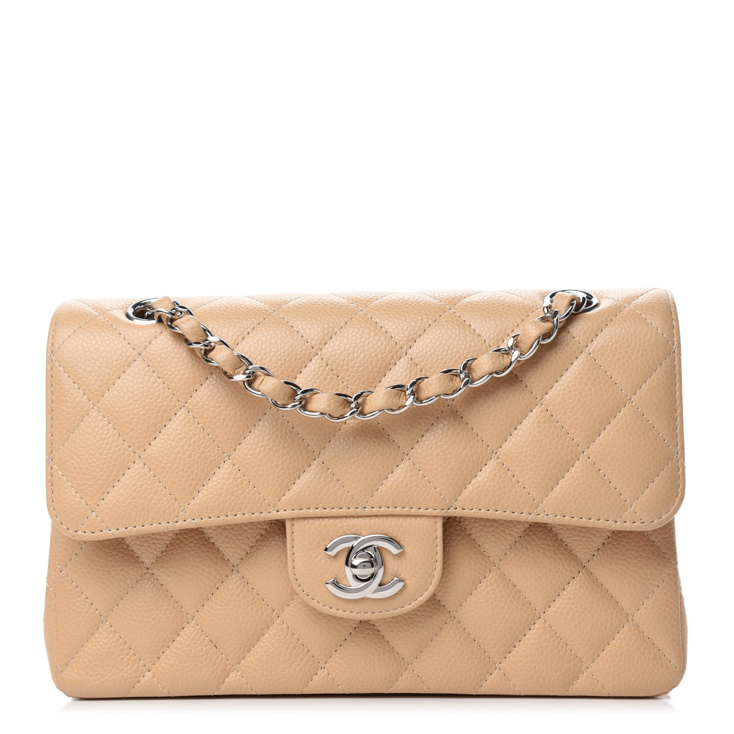 Chanel Caviar Quilted Small Double Flap Beige 1 of 11