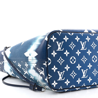 Louis Vuitton Monogram Escale Neverfull MM Blue 9 of 11