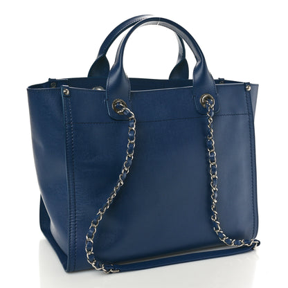 Chanel Caviar Small Studded Deauville Tote Navy 3 of 10
