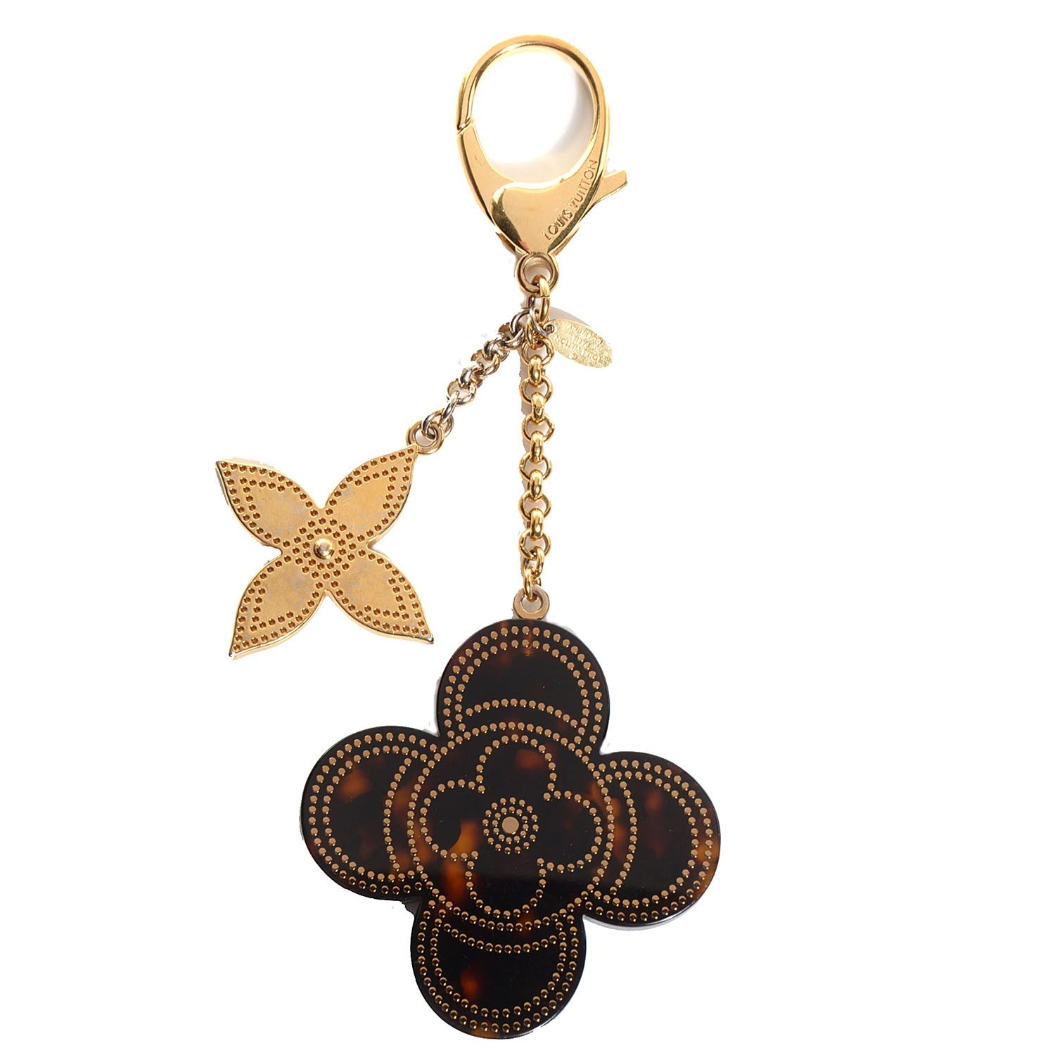 Louis Vuitton Stipply Flower Bag Charm Tortoise 1 of 7