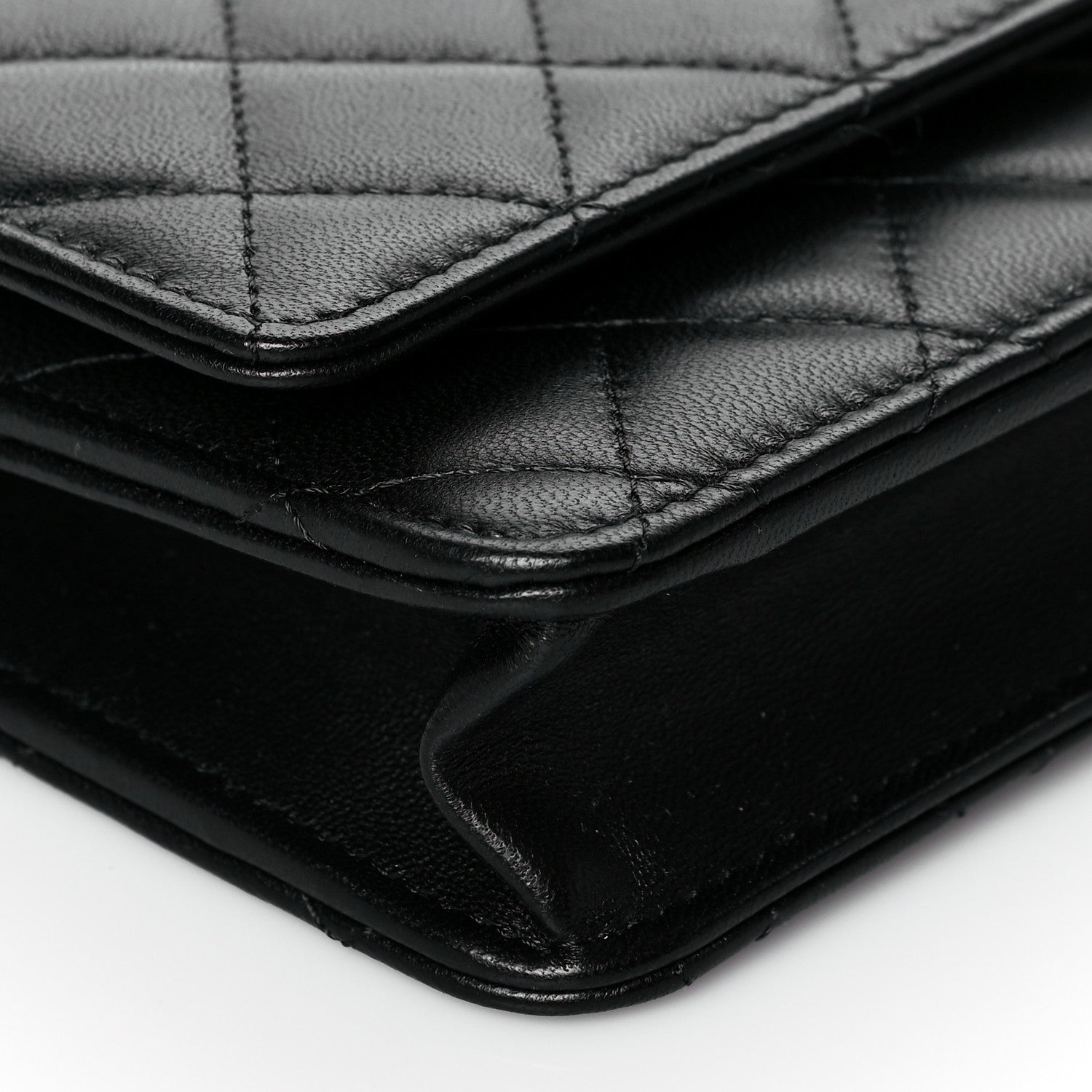 Chanel Lambskin Quilted Trendy CC Wallet On Chain WOC Black 10 of 12