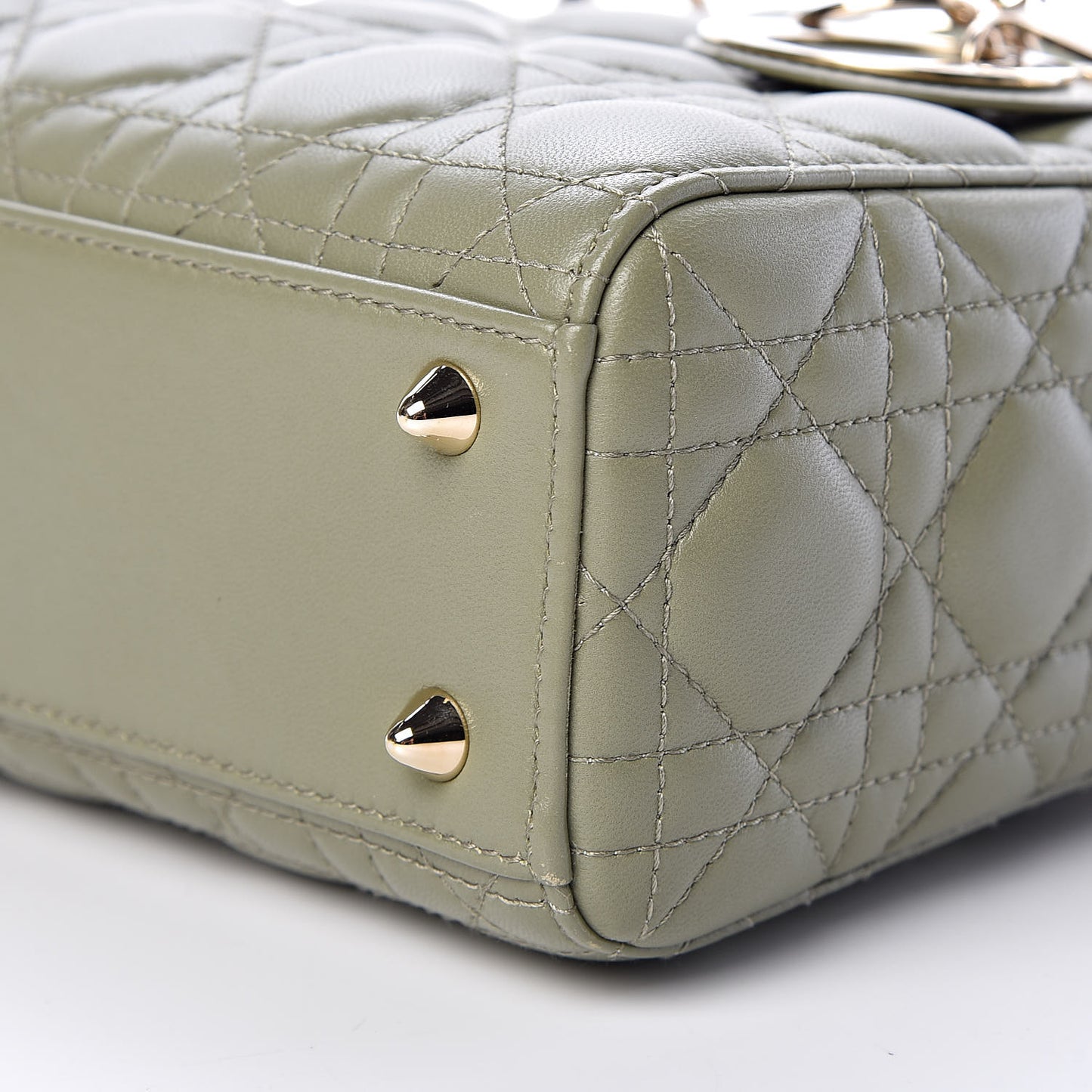 Lambskin Cannage Small My ABCDior Lady Dior Army Green