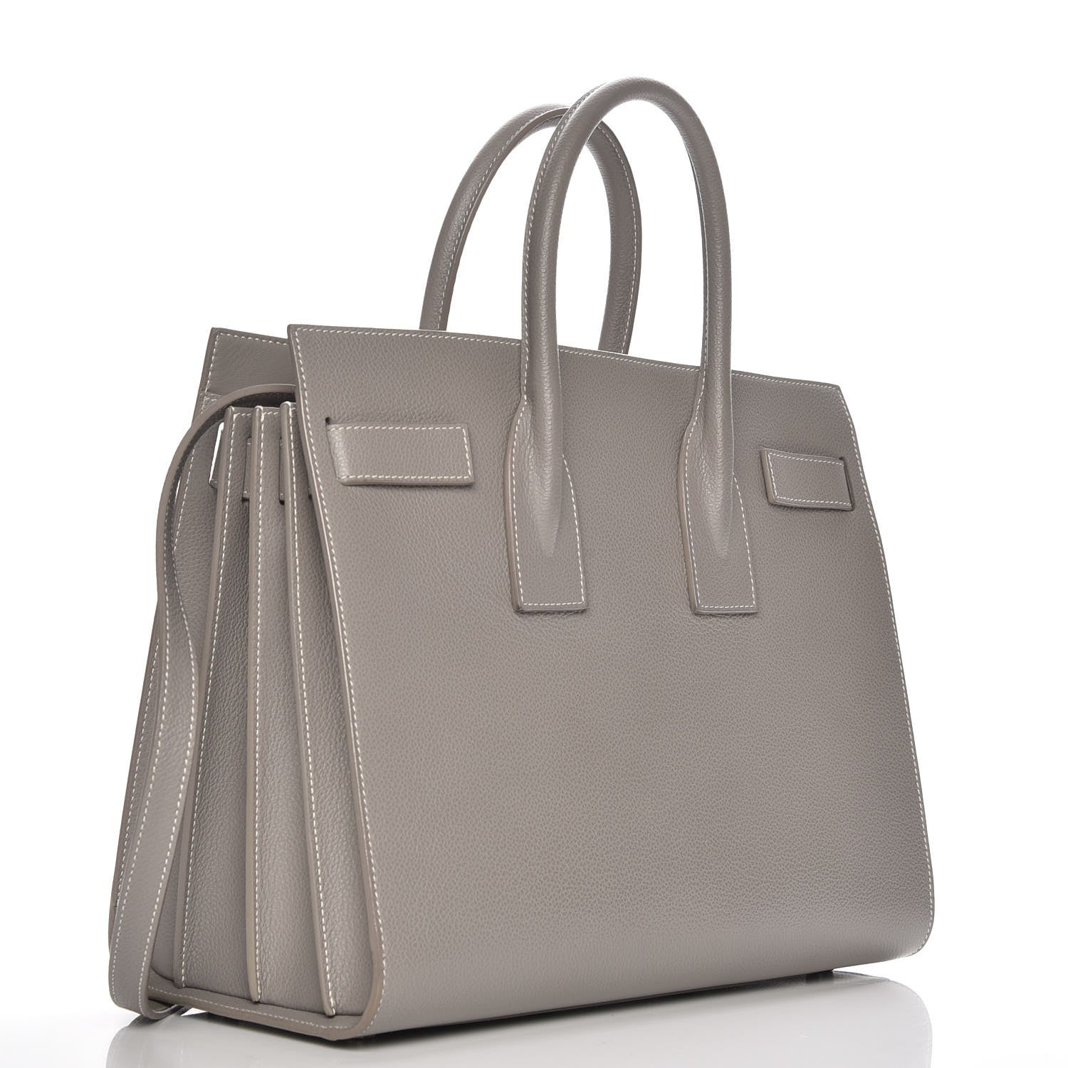 Saint Laurent Grained Calfskin Small Sac De Jour Pearl Grey 4 of 8