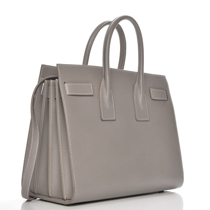 Saint Laurent Grained Calfskin Small Sac De Jour Pearl Grey 4 of 8