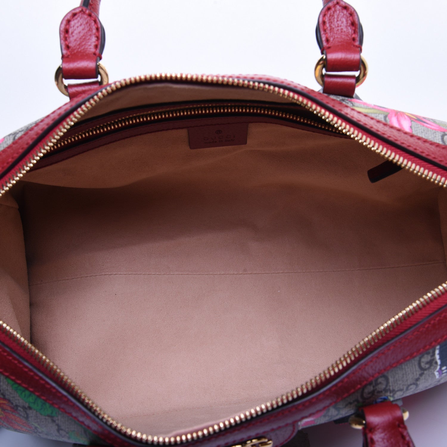 Gucci GG Supreme Monogram Flora Web Medium Ophidia Boston Red 5 of 18