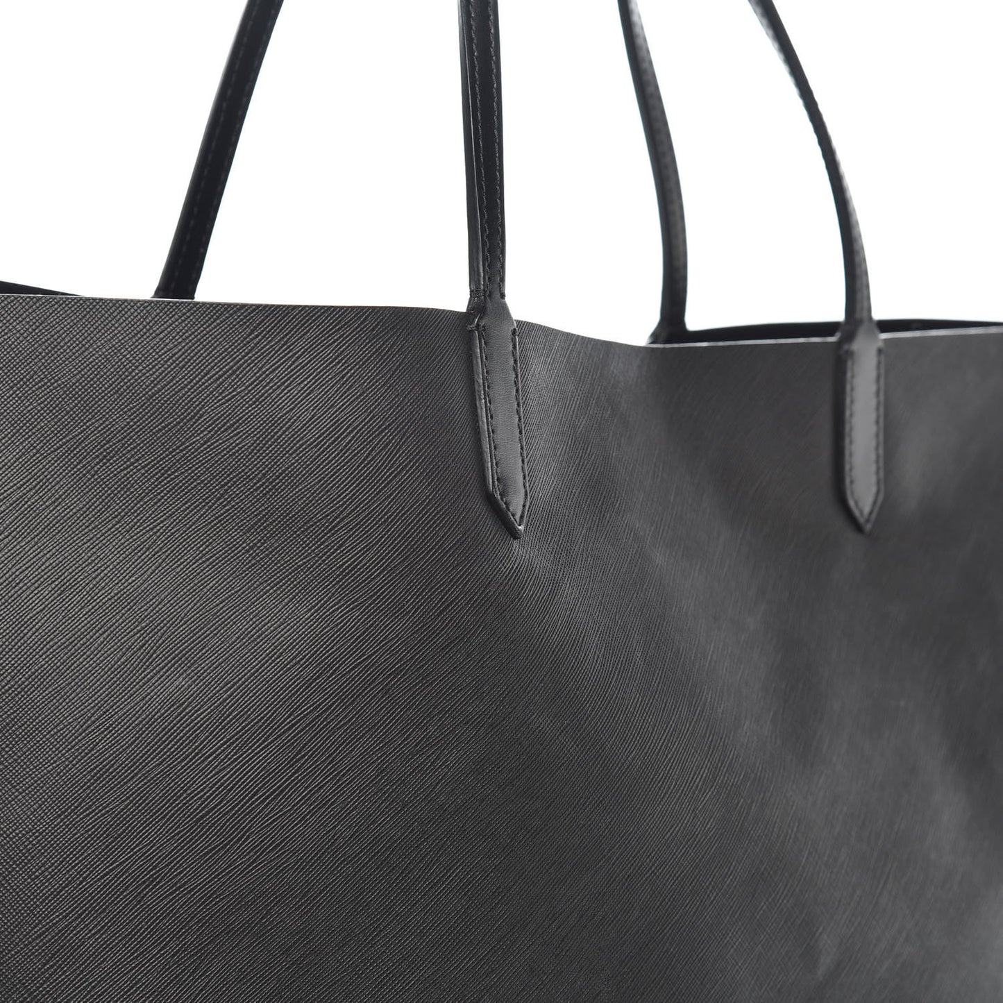 Textured Coated Canvas Bambi Print Large Antigona Tote Black