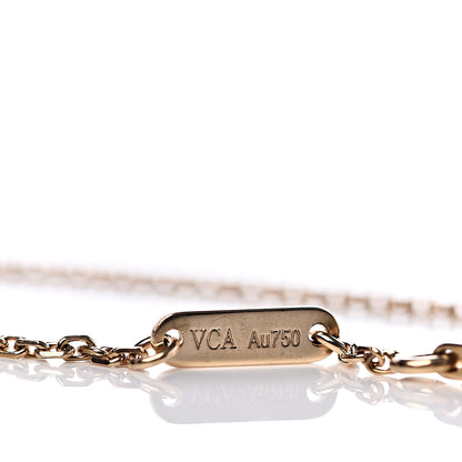 Van Cleef & Arpels 18K Yellow Gold Mother of Pearl Sweet Alhambra Bracelet 7 of 8