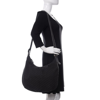 Christian Dior Monogram Buckle Hobo Black 2 of 10