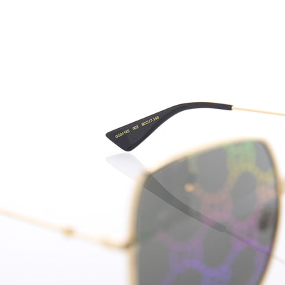 Gucci Rectangular Frame Sunglasses GG0414S Black 6 of 7