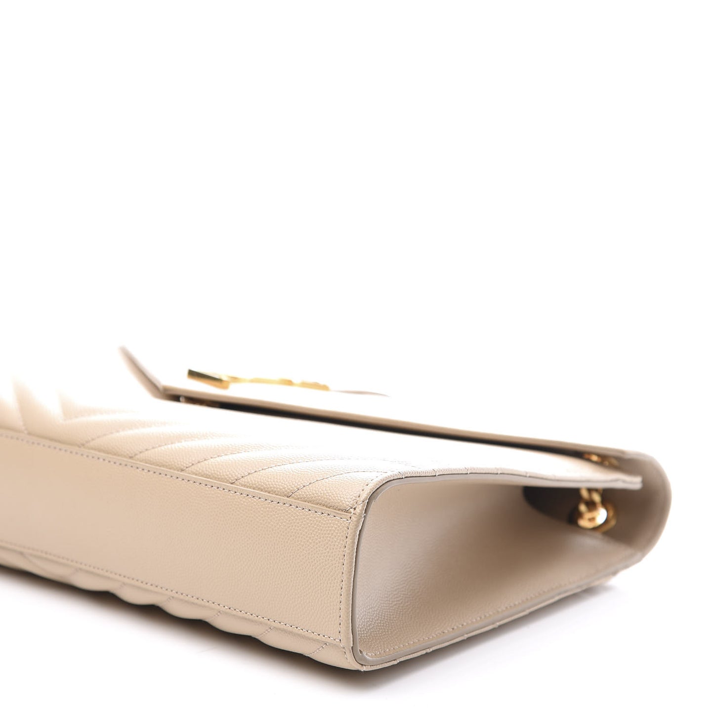 Grain De Poudre Matelasse Chevron Large Monogram Satchel Nude Powder