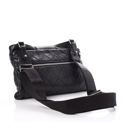 Chanel Lambskin Quilted Sport Messenger Bag Black 3 of 7