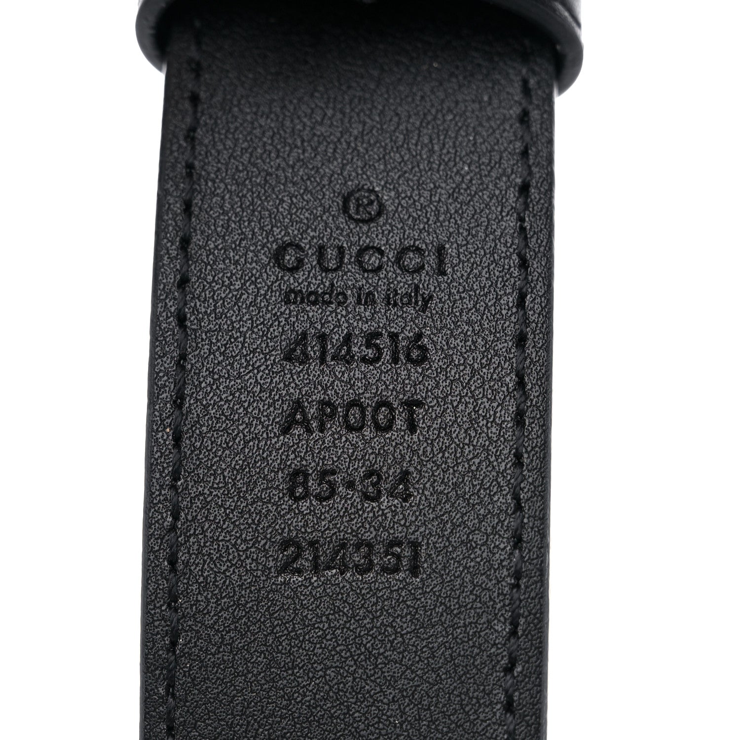 Gucci Calfskin Double G 30mm Belt 85 34 Black 3 of 5