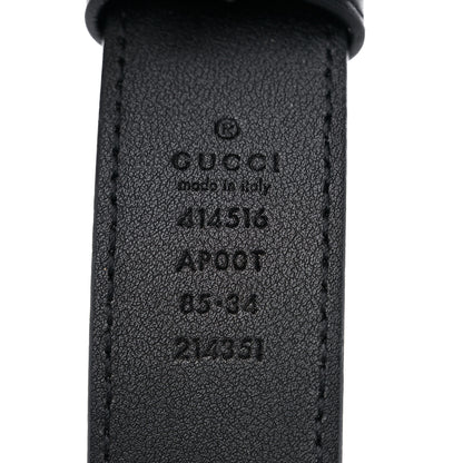 Gucci Calfskin Double G 30mm Belt 85 34 Black 3 of 5
