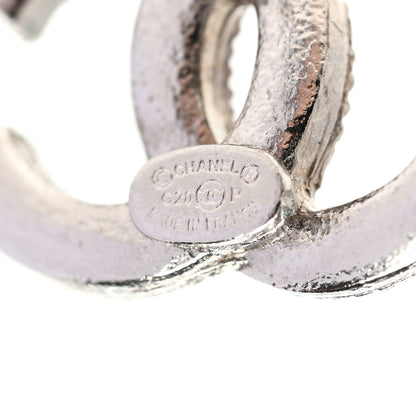Chanel Crystal CC Earrings Silver 4 of 4