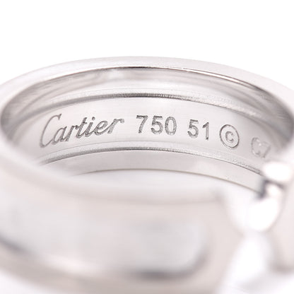 Cartier 18K White Gold 6.5mm C De Ring 51 5.75 4 of 4