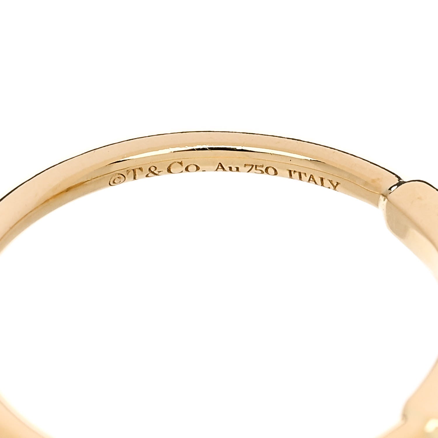 Tiffany 18K Yellow Gold T Wire Ring 58 8.5 4 of 5