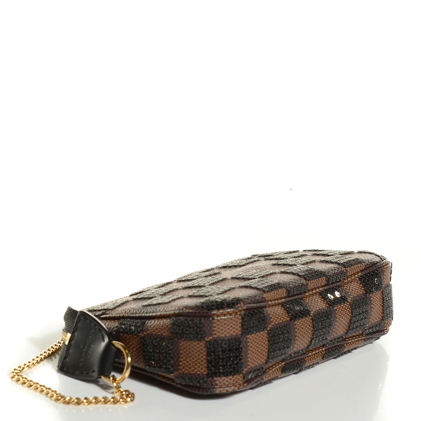 Damier Paillettes Mini Pochette Accessories Black