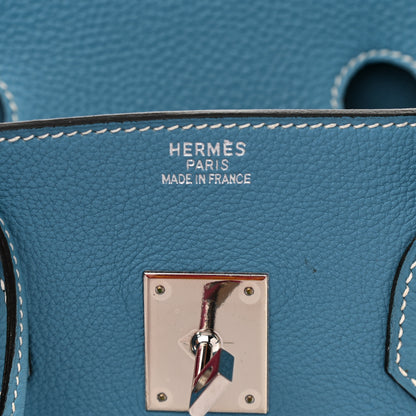 Hermes Togo HAC Birkin 40 Blue Jean 6 of 12