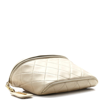 Chanel Lambskin Quilted Waist Belt Bag Beige 4 of 14