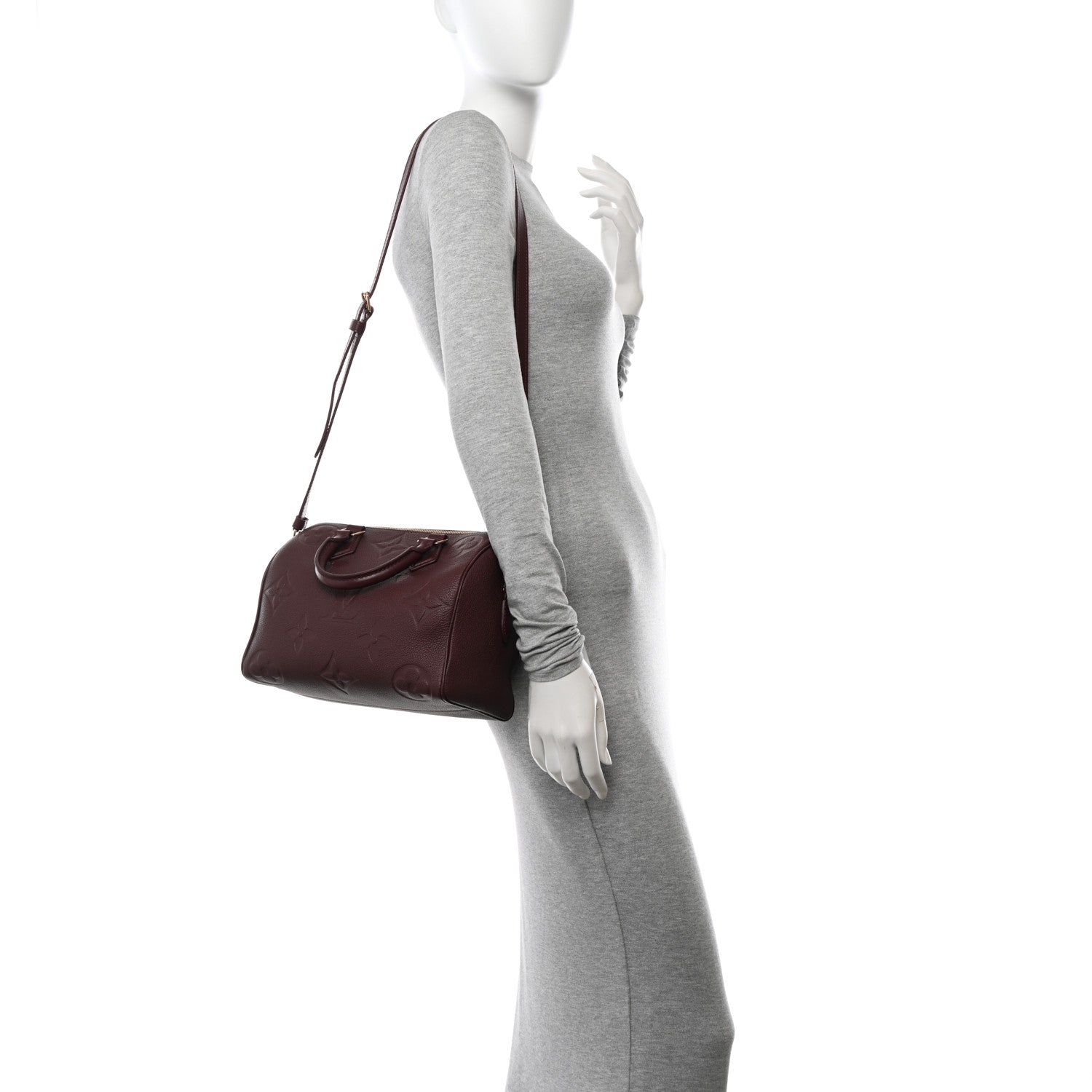 Louis Vuitton Empreinte Monogram Giant Speedy Bandouliere 25 Wine 2 of 9
