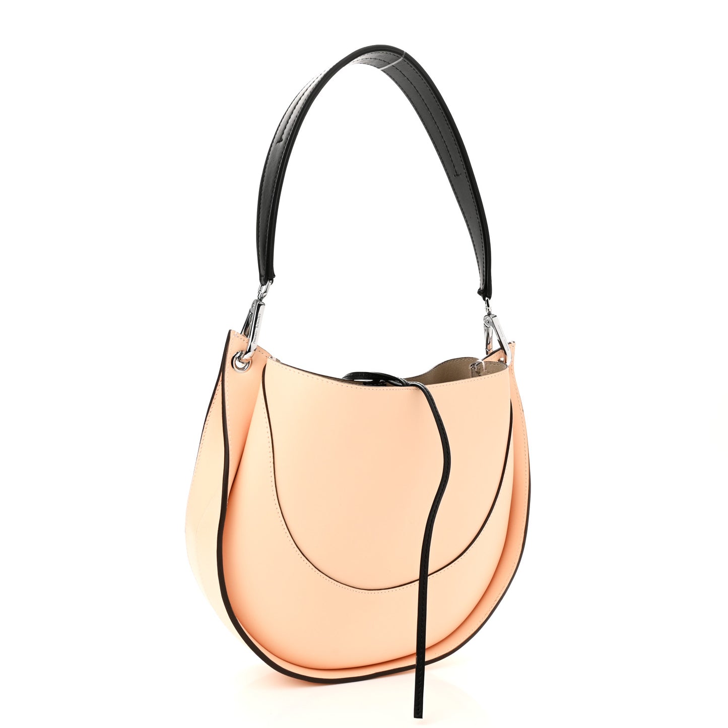Calfskin Arch Shoulder Bag Peach