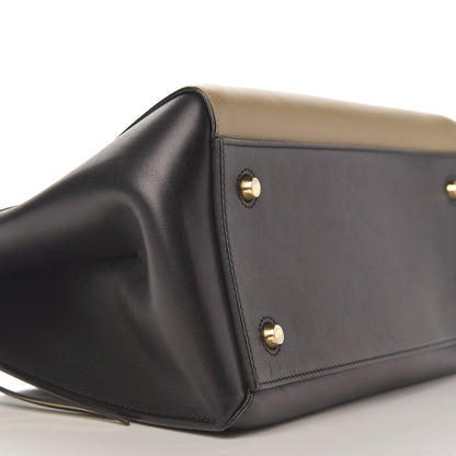 Celine Smooth Calfskin Medium Bi-Color Edge Shoulder Bag Black Cream 6 of 10