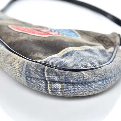 Christian Dior Denim Speedyway Mini Saddle Pochette 9 of 11