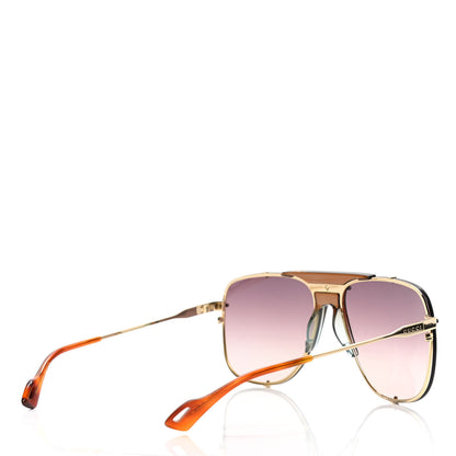 Gucci Metal Square Frame Sunglasses GG0739S Brown 5 of 5
