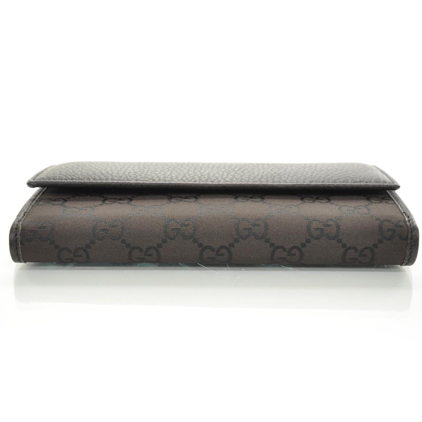 Monogram Nylon Leather Continental Wallet Brown