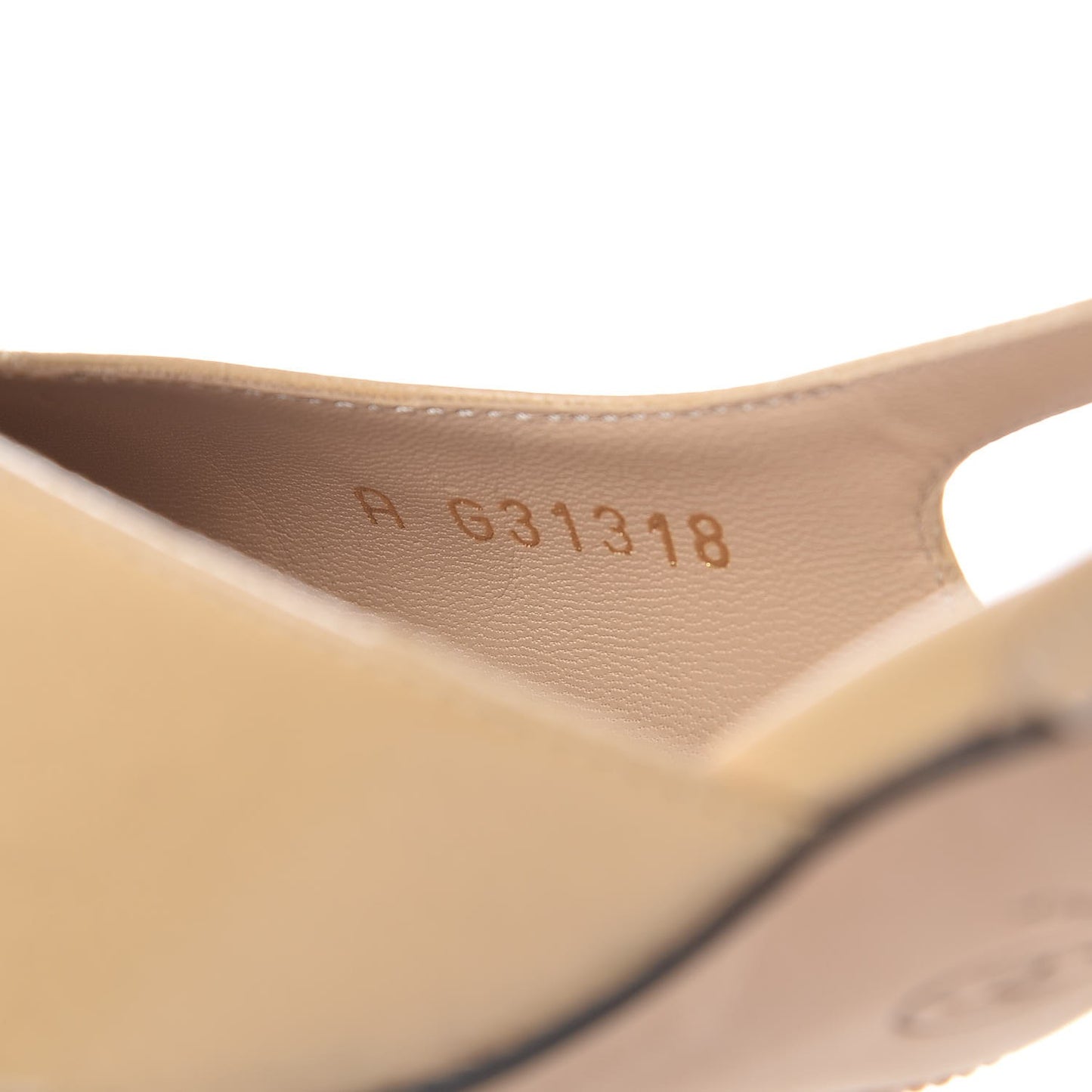 Goatskin Grosgrain Cap Toe CC Slingback Pumps 35 Beige Black