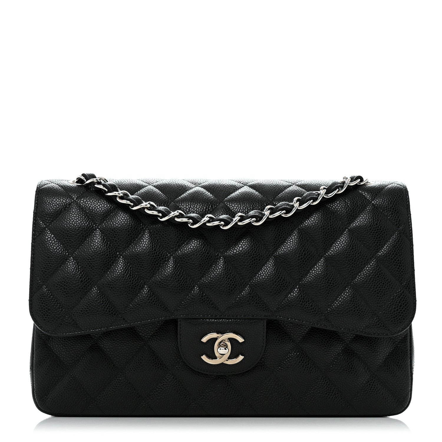 Chanel Caviar Quilted Jumbo Double Flap Black 1 of 11